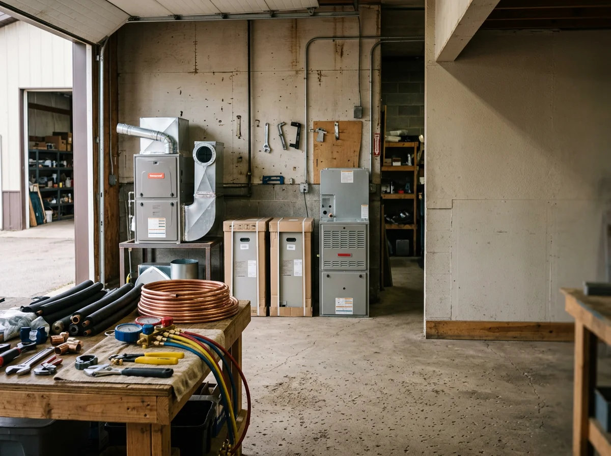 HVAC technician tools and equipment ready for service calls in the field.