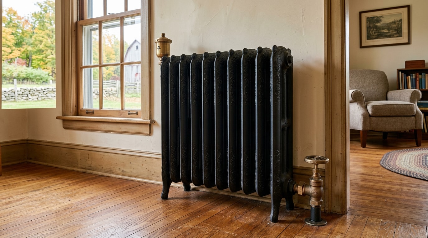 Cast iron steam radiator in an older Chippewa County, WI home Cast iron steam radiator in an older Chippewa County, WI home